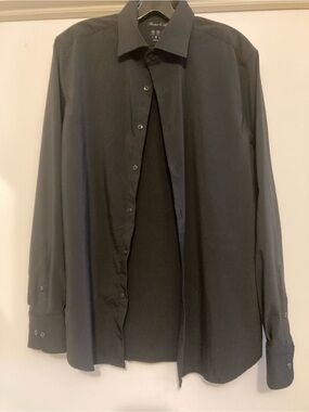 Porter & Ash Black Button-Up Dress Shirt